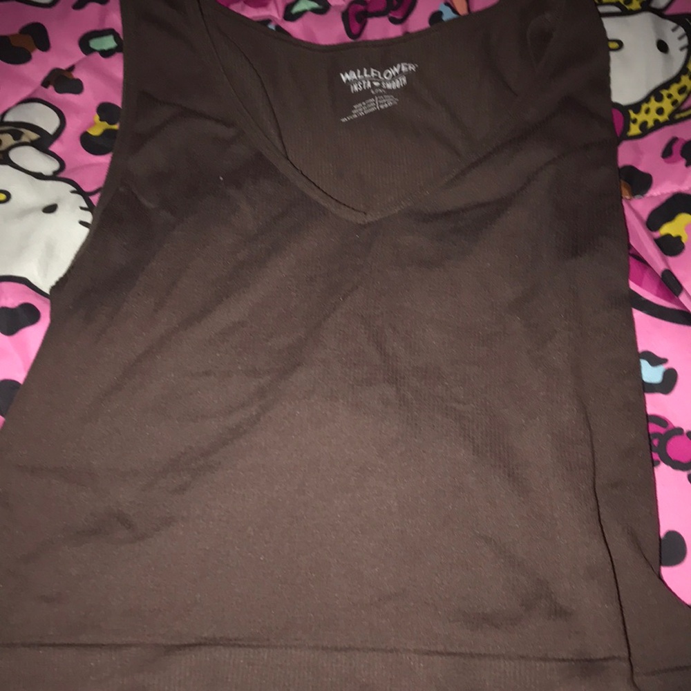 Wallflower Brown V-Neck Top